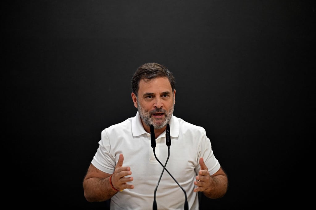 India’s Congress party leader Rahul Gandhi had launched a campaign in the Bihar election focused on allegations of systematic manipulation of electoral rolls. Photo: AFP India’s Congress party leader Rahul Gandhi had launched a campaign in the Bihar election focused on allegations of systematic manipulation of electoral rolls. Photo: AFP