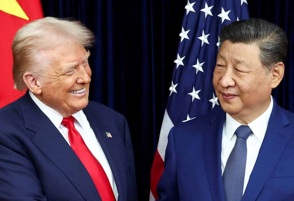 US President Donald Trump and Chinese President Xi Jinping on the sidelines of the Apec summit in Busan, South Korea, last month. Photo: Reuters