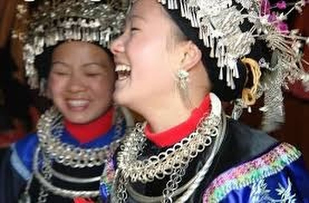 Designated as a provincial-level intangible cultural heritage since 2017, the act of biting to show affection reflects the Miao belief that “everything leaves a trace.” Photo: Sina.com