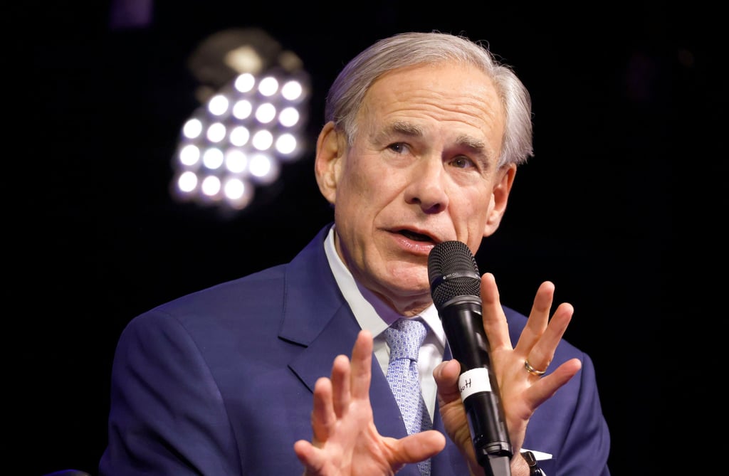 Texas Governor Greg Abbott speaks in Dallas in December 2024. Photo: TNS