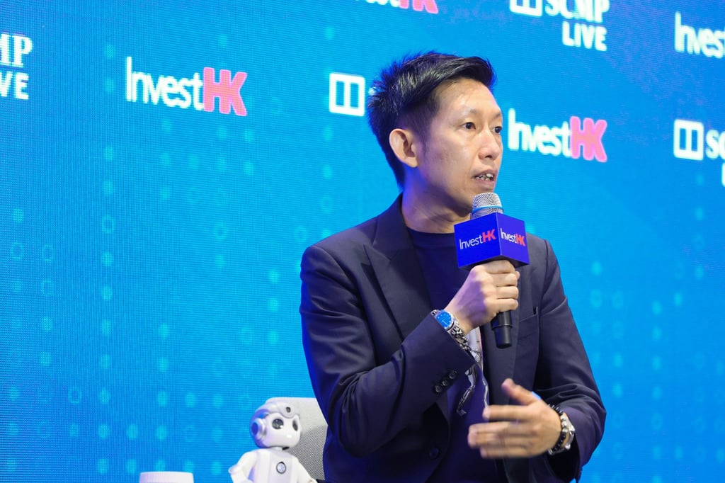 UBTech Robotics’ Chief Brand Officer Michael Tam during the InnoTech Forum 2024 at the Hong Kong Ocean Park Marriott Hotel on October 18, 2024. Photo: SCMP