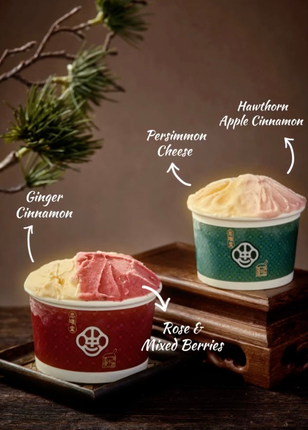 Gelato made with natural herbs and fruits from Zhong Yao Tang. Photo: Instagram/ zhongyaotang_gelato