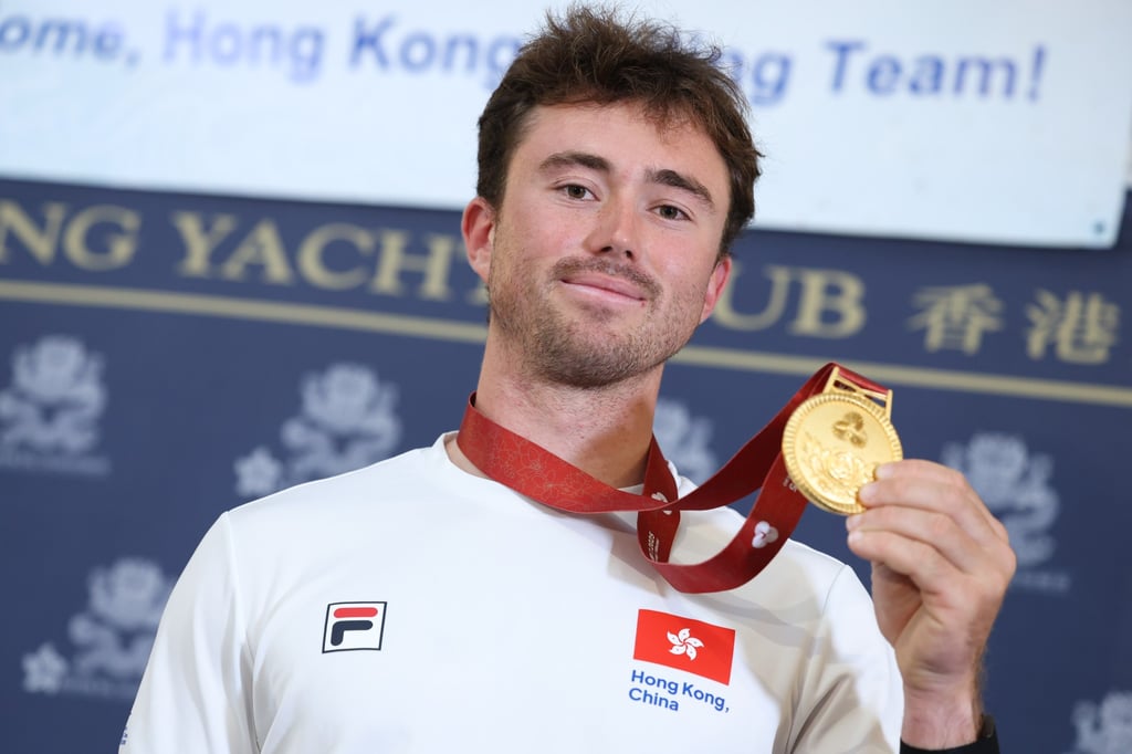 Sailor Nicholas Halliday got the ball rolling with a win before the Games officially began. Photo: Edmond So