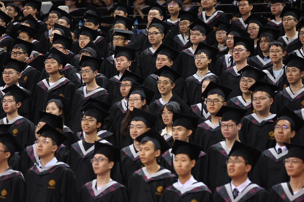 Undergraduates attend a graduation ceremony at Peking University on July 2 in Beijing. Photo: Getty Images