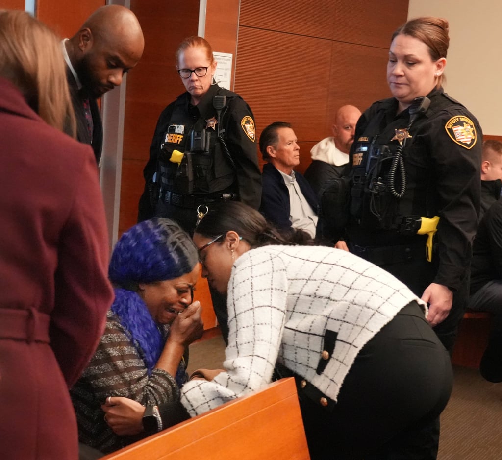 Ta’Kiya Young’s grandmother, Nadine Young, reacts as the verdict is read in Columbus, Ohio, on Friday. Photo: The Columbus Dispatch via AP Ta’Kiya Young’s grandmother, Nadine Young, reacts as the verdict is read in Columbus, Ohio, on Friday. Photo: The Columbus Dispatch via AP