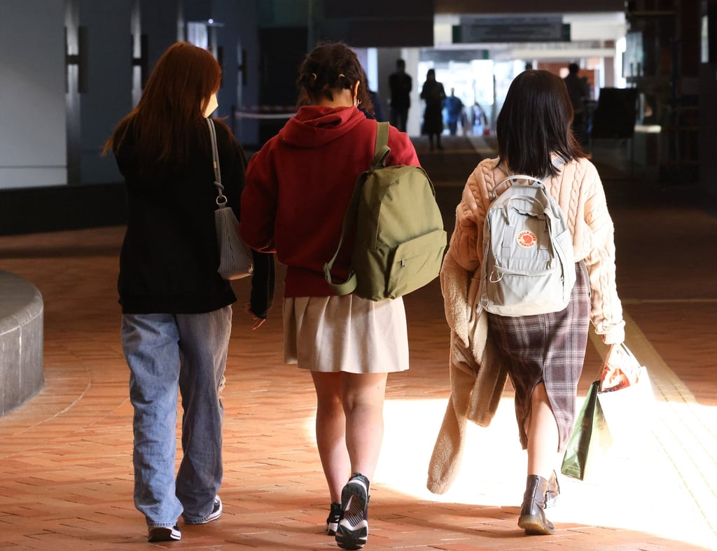 Young women on the campus of the University of Hong Kong in 2022. Photo: Dickson Lee Young women on the campus of the University of Hong Kong in 2022. Photo: Dickson Lee