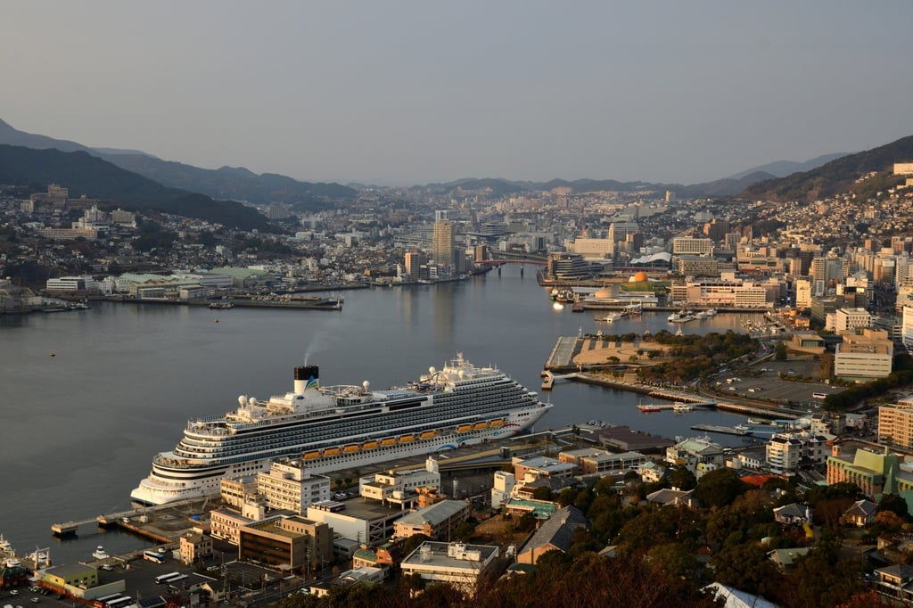Nagasaki Harbour in Japan. Cruise ship Adora Magic City has changed its schedule to avoid Japanese ports including Nagasaki. Photo: Shutterstock