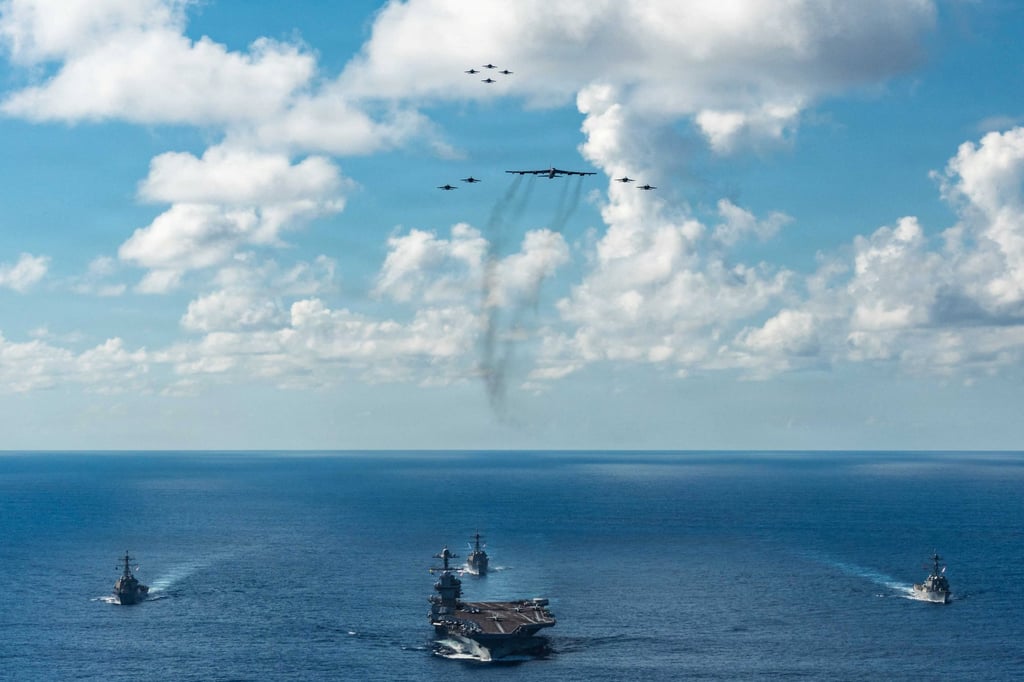 Washington has sent an aircraft carrier strike group, other US Navy warships as well as stealth aircraft to the region. Photo: US Navy via Reuters