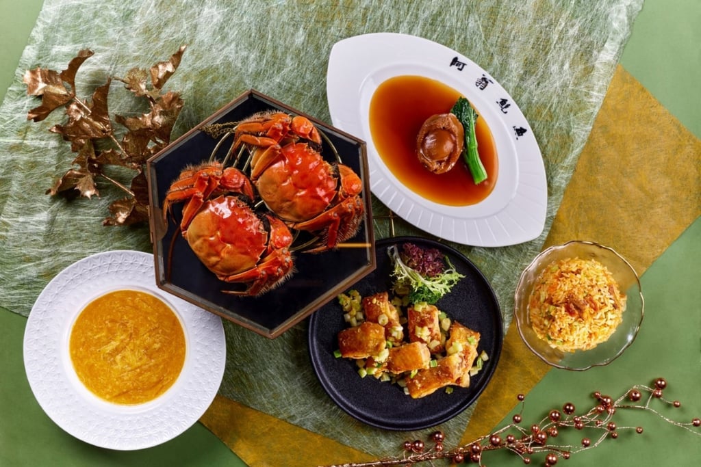 Various dishes from Ah Yung’s hairy crab special menu. Photo: Ah Yung