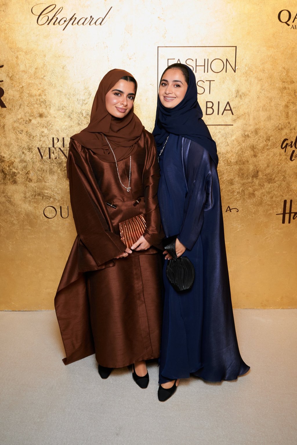 Sisters Fatema Alkhaja (left) and Dalal Alkhaja, founders of Touchless, won in the fashion tech category. Photo: WireImage for Fashion Trust Arabia