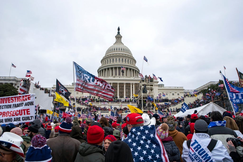 Supporters of Donald Trump rally at the US Capitol in Washington on January 6, 2021. Photo: AP