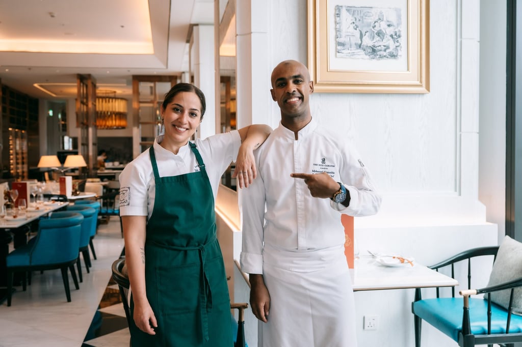 Bahraini chef Tala Bashmi (left) was among the culinary stars to cook at the Friends of Lily’s brunch at the Ritz-Carlton, Bangkok, as part of Marriott International’s second Luxury Dining Series.