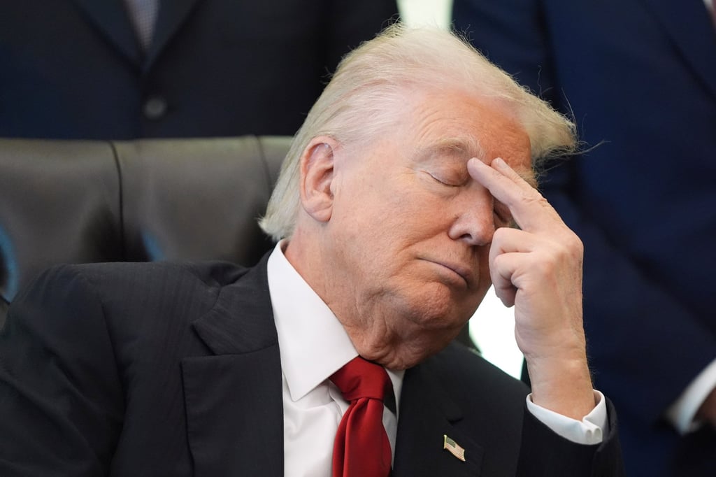 US President Donald Trump listens as Health and Human Services Secretary Robert F. Kennedy Jnr speaks during an event about drug prices in the Oval Office earlier this month. Photo: AP