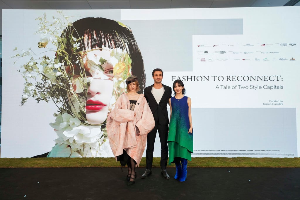 Eugenio Franceschini with Panther Chan and Natalie Hsu. Photo: Handout Eugenio Franceschini with Panther Chan and Natalie Hsu. Photo: Handout