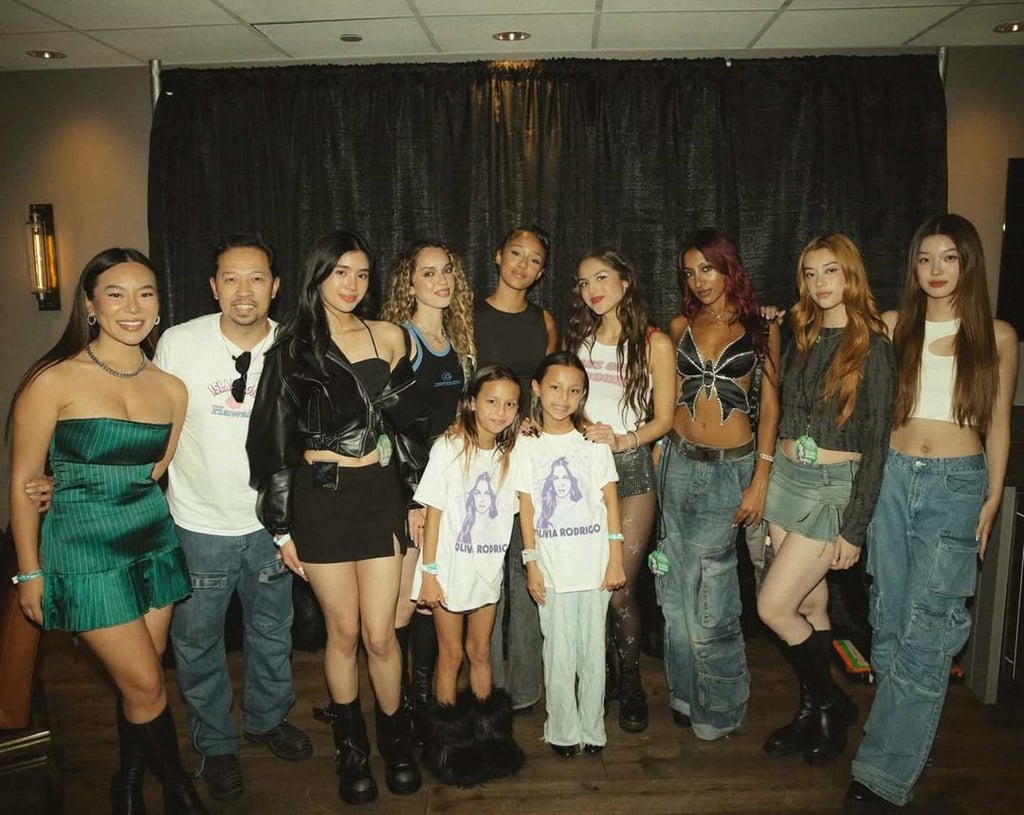 Humberto Leon (second from left) is the creative director behind girl group Katseye. Photo: @humberto/Instagram