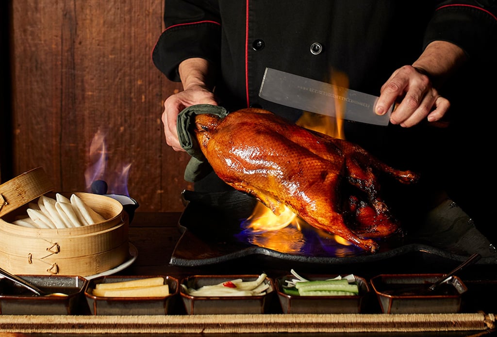 The signature Peking duck at Hong Kong’s Hutong restaurant. Photo: courtesy of Hutong