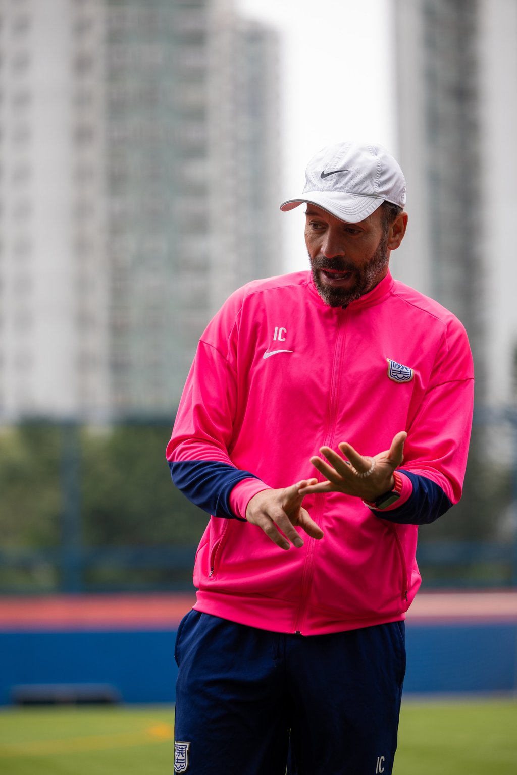 Inigo Calderon at work on the Kitchee training ground. Photo: Handout Inigo Calderon at work on the Kitchee training ground. Photo: Handout
