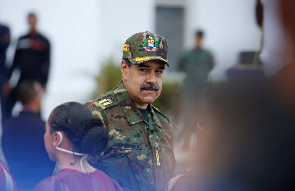 Venezuela’s President Nicolas Maduro attends a rally at Fort Tiuna military base in Caracas, Venezuela, on Tuesday. Photo: Reuters