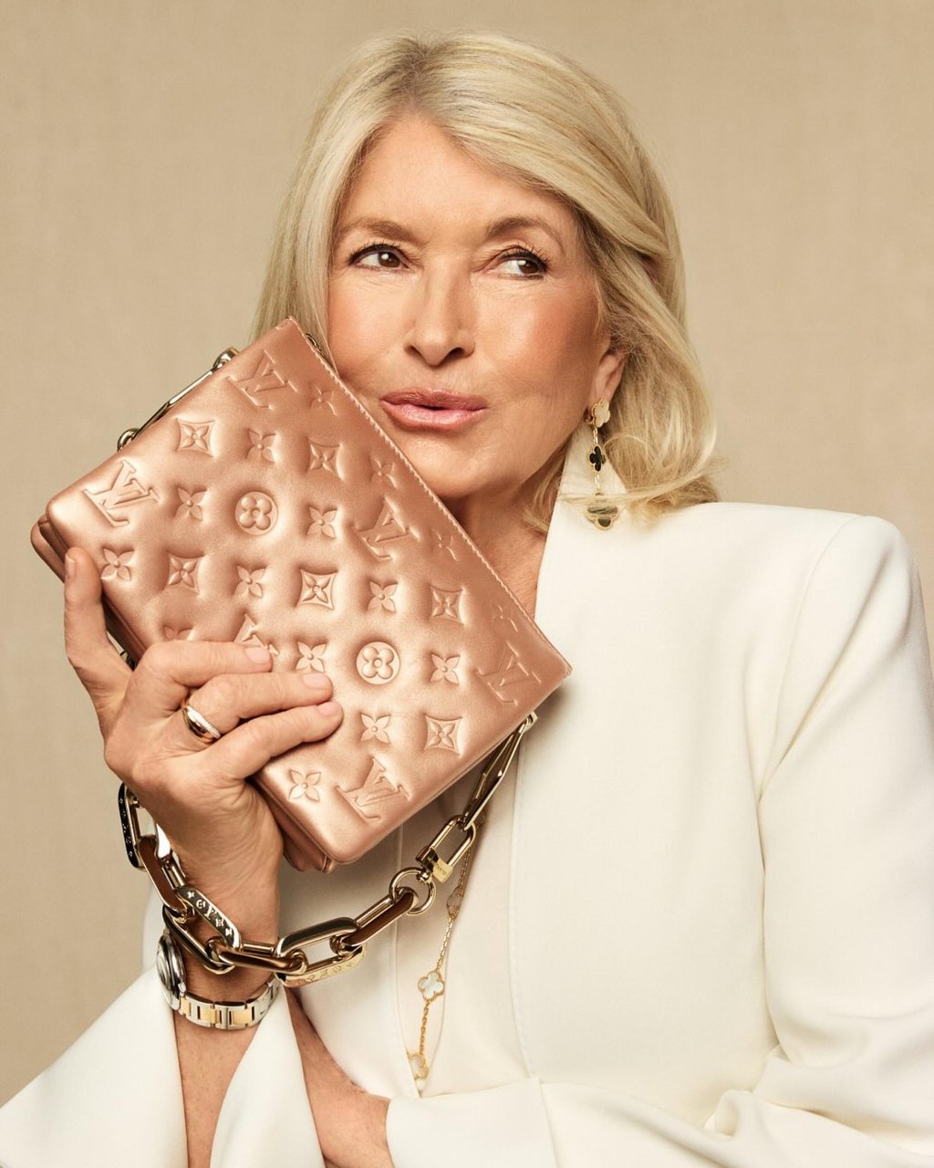 Martha Stewart with a Louis Vuitton bag. Photo: @marthastewart48/Instagram