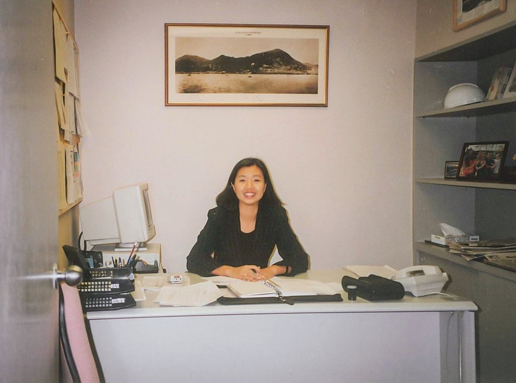 Rainy Chan at the office during early Peninsula days. Photo: courtesy Rainy Chan
