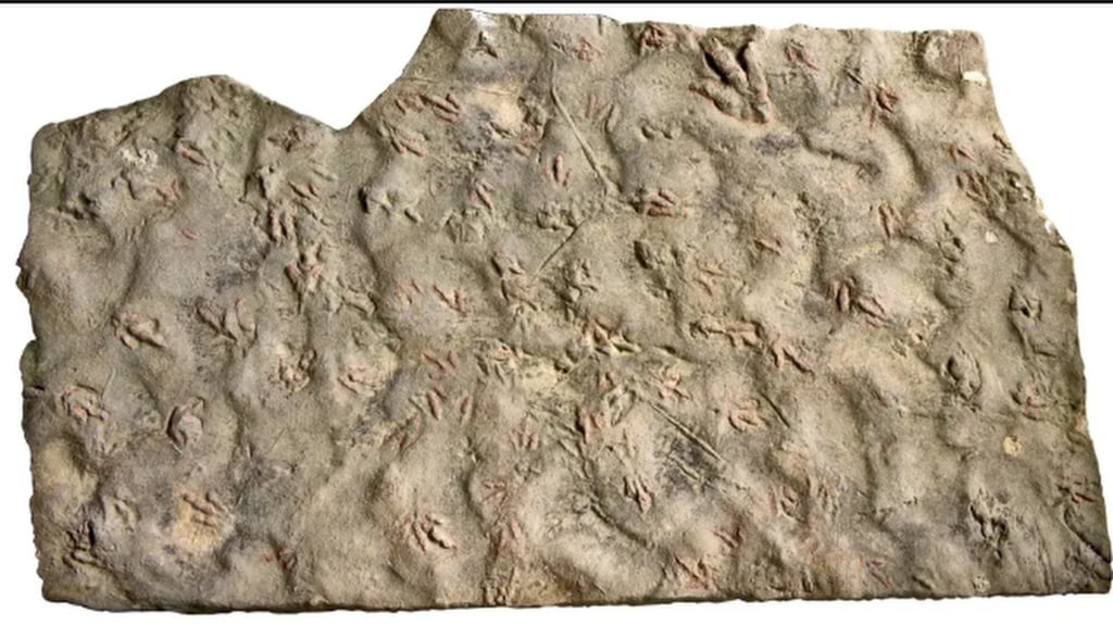 The fossilised rocks were discovered by scientists to date back to ancient times. Photo: QQ.com