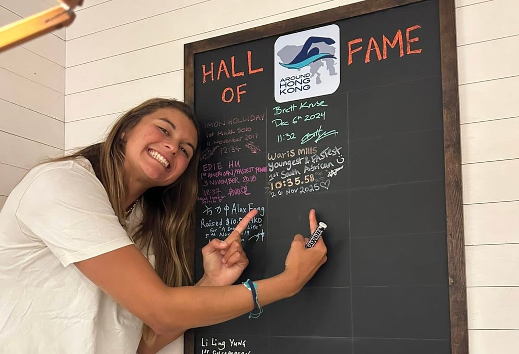 Waris Mills completed the 45km loop around Hong Kong Island in record time. Photo: Handout