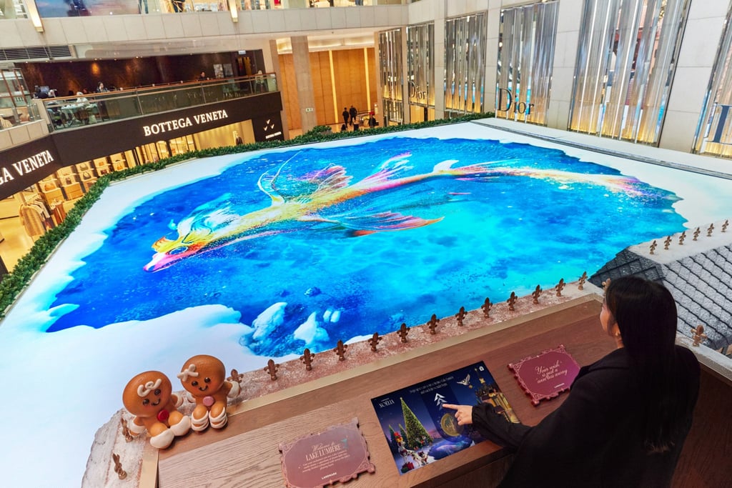 The interactive Lake Lumière at Noëlia at the Landmark Atrium. Photo: Handout