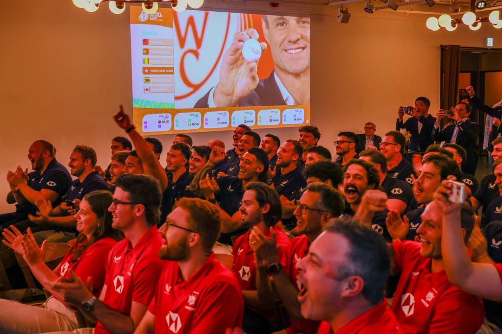 Hong Kong players watch the World Cup draw by live stream on Wednesday. Photo: Dickson Lee