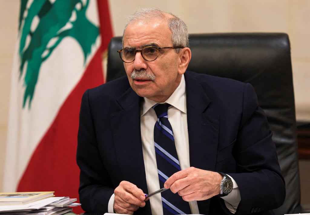 Lebanese Prime Minister Nawaf Salam on Wednesday. Photo: Reuters
