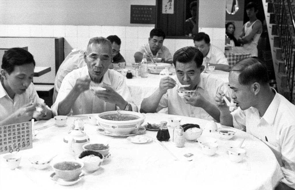 Diners tuck into snake soup at the She Wong Lam restaurant on Jervois Street, Sheung Wan, in 1972. Photo: SCMP Archives