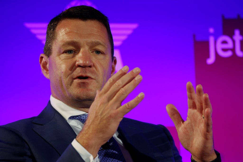 Indigo CEO Pieter Elbers, then CEO of KLM, takes part in a panel discussion at the International Air Transport Association’s (IATA) Annual General Meeting in Boston, Massachusetts, USA in 2021. Photo: Reuters Indigo CEO Pieter Elbers, then CEO of KLM, takes part in a panel discussion at the International Air Transport Association’s (IATA) Annual General Meeting in Boston, Massachusetts, USA in 2021. Photo: Reuters