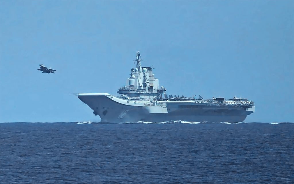A fighter jet takes off from China’s Liaoning aircraft carrier in a file photo. Photo: Japan Ministry of Defence A fighter jet takes off from China’s Liaoning aircraft carrier in a file photo. Photo: Japan Ministry of Defence