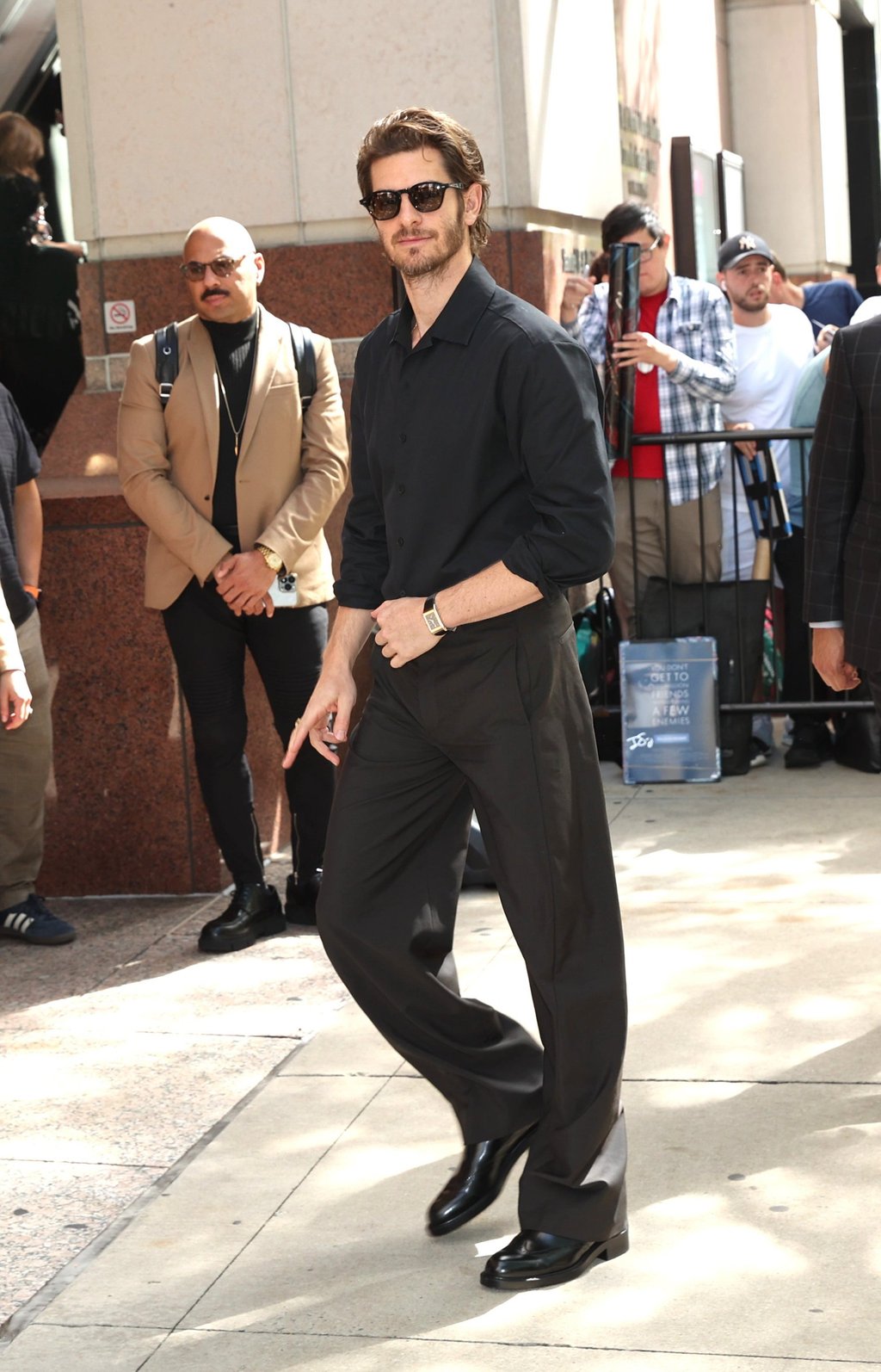 Andrew Garfield wears a Jaeger-LeCoultre dress watch to a screening of After the Hunt in September, in New York. Photo: Bauer-Griffin/GC Images Andrew Garfield wears a Jaeger-LeCoultre dress watch to a screening of After the Hunt in September, in New York. Photo: Bauer-Griffin/GC Images
