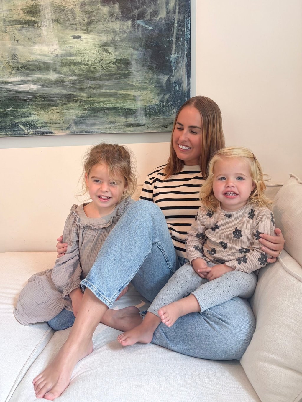 Samantha Waterhouse with her two daughters. Photo: The Bump Collective