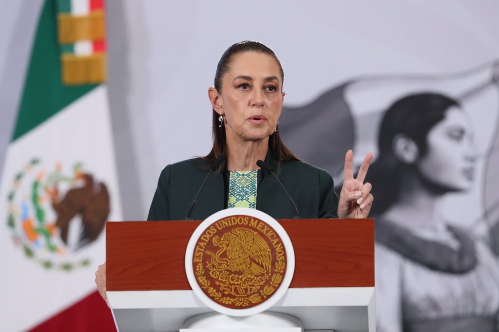 Mexican President Claudia Sheinbaum speaks during a press conference at the National Palace in Mexico City on Wednesday. Photo: EPA Mexican President Claudia Sheinbaum speaks during a press conference at the National Palace in Mexico City on Wednesday. Photo: EPA