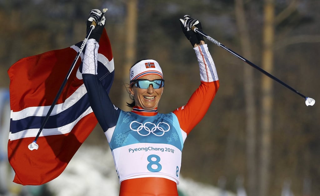 Norway’s Marit Bjorgen won the 30km cross-country skiing at the Pyeongchang Olympics. Photo: Reuters