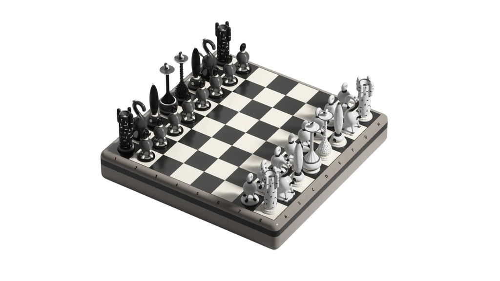 Yoomoota Another Kingdom: Dichotomy chess set, 1/21 edition (US$50,000). Photo: Handout Yoomoota Another Kingdom: Dichotomy chess set, 1/21 edition (US$50,000). Photo: Handout