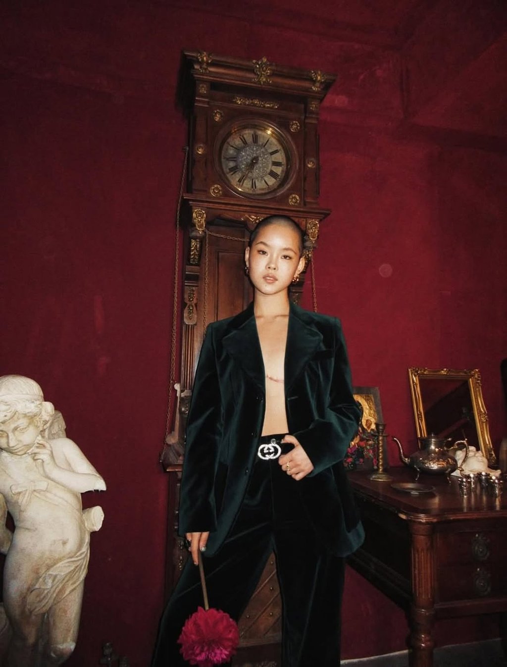 Cocona recently shocked people online by shaving her head in a music video. Photo: Instagram/cocona_xg