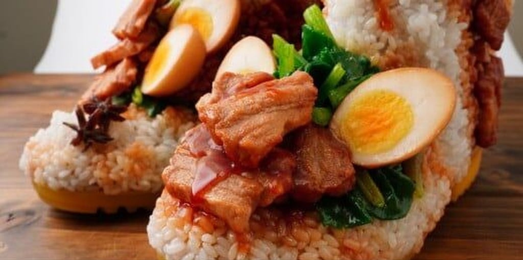 The foodie footwear comes complete with real-looking boiled eggs. Photo: Tokorozawa City website The foodie footwear comes complete with real-looking boiled eggs. Photo: Tokorozawa City website