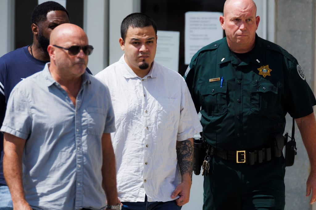 Kilmar Abrego Garcia (centre) leaves a county jail in the US state of Tennessee. Photo: AP Kilmar Abrego Garcia (centre) leaves a county jail in the US state of Tennessee. Photo: AP