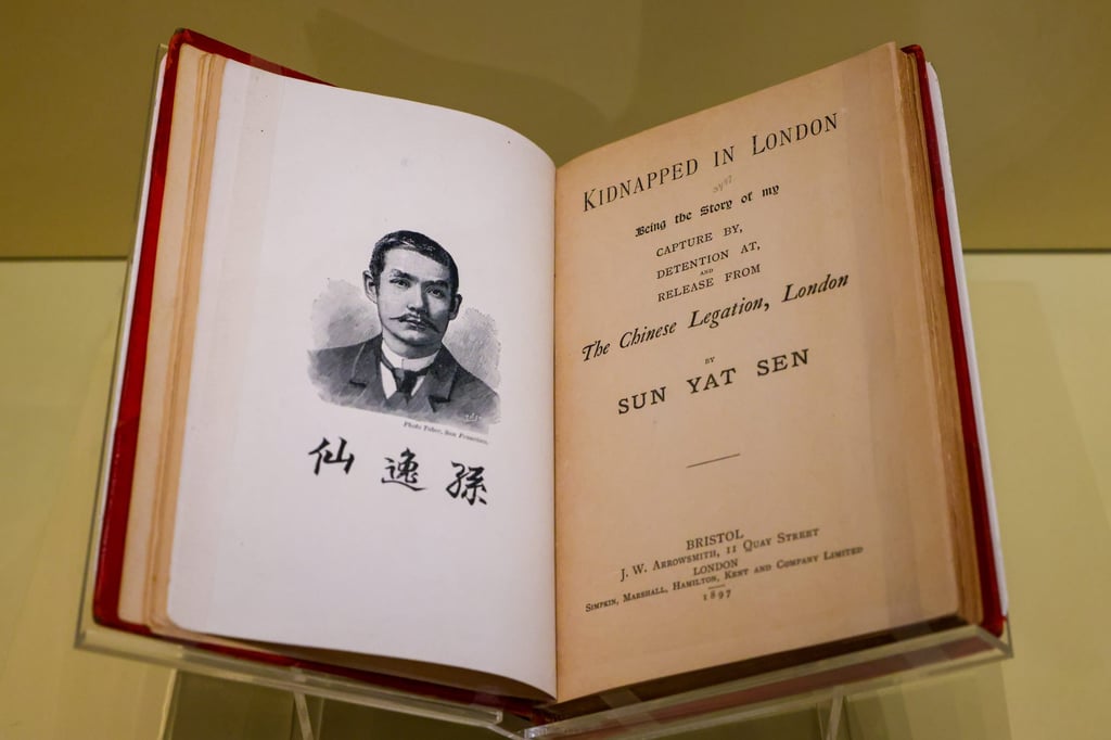 A first edition of Kidnapped in London from 1897 forms part of the “From Healing Patients to Saving a Nation” exhibition at the Dr Sun Yat-sen Museum in Central, Hong Kong. Photo: Dickson Lee