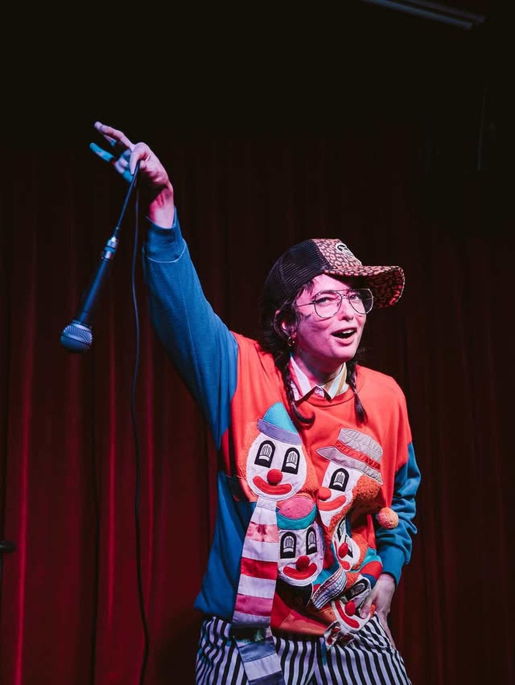 Sarah Sherman performs a stand-up routine. Photo: @sarahsquirm/Instagram Sarah Sherman performs a stand-up routine. Photo: @sarahsquirm/Instagram