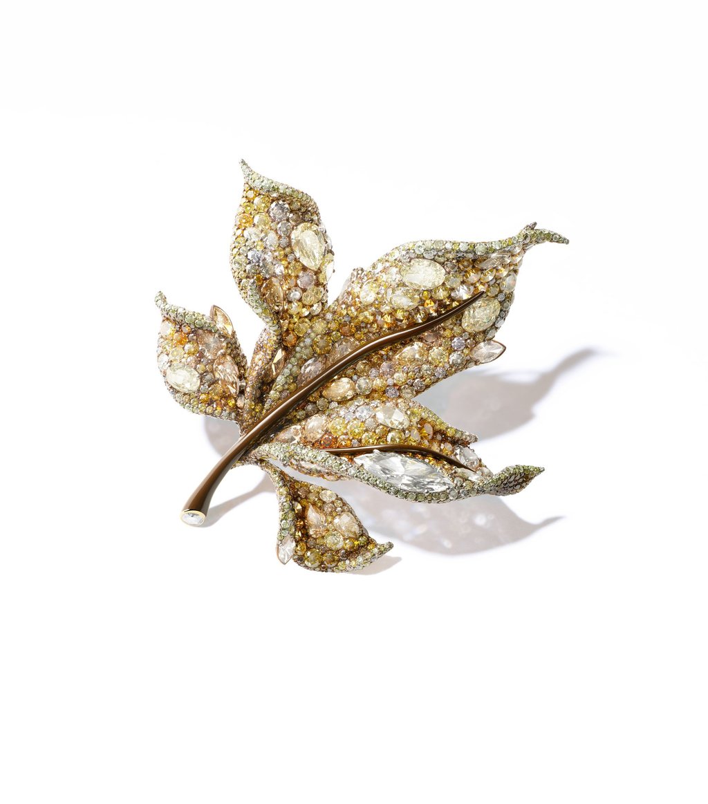 The White Label Collection Four Seasons Autumn Maple Leaf brooch. Photo: Handout