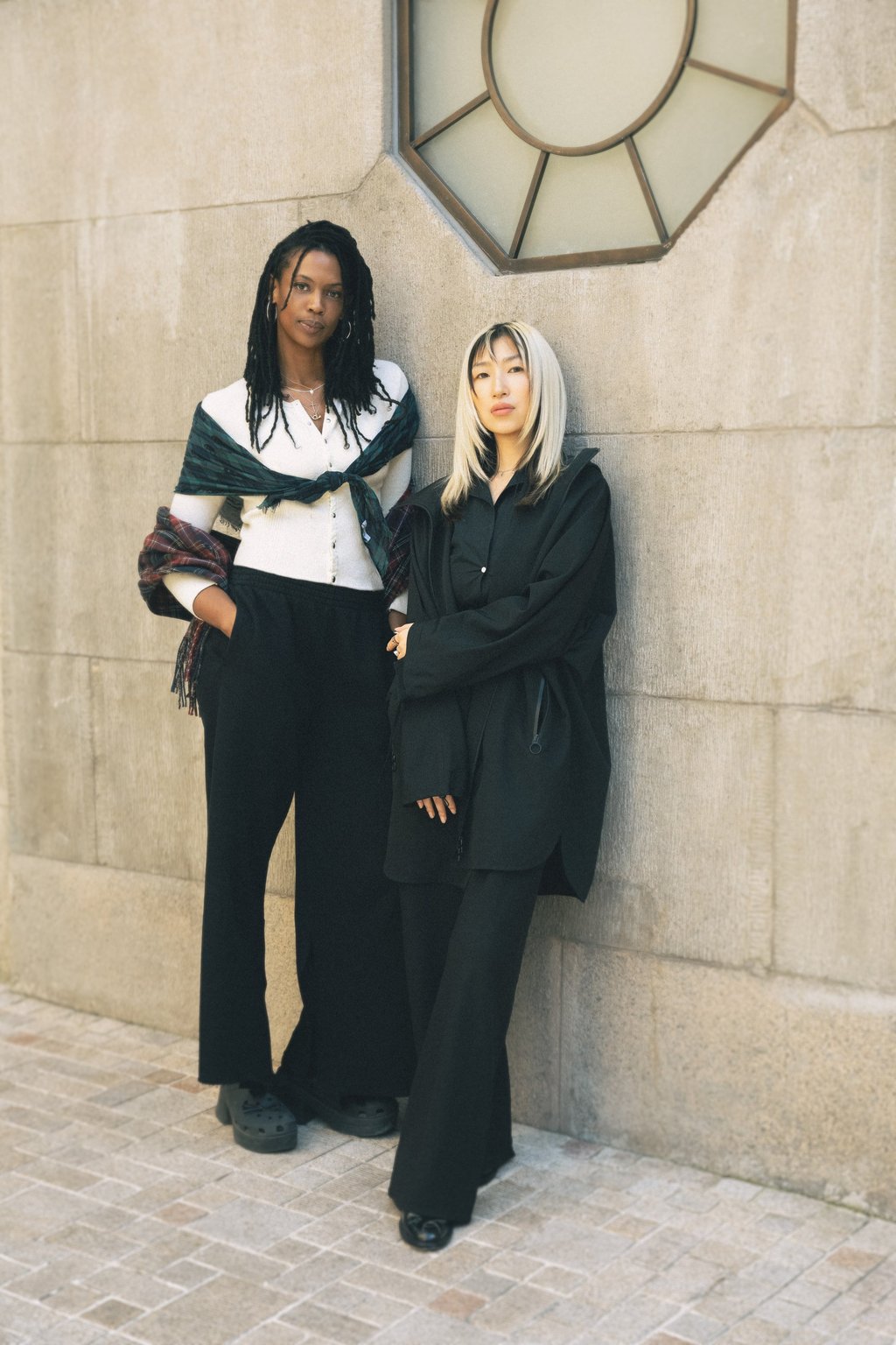 X Zhu-Nowell (right) and US-born artist Kandis Williams are co-curators of “The Great Camouflage” exhibition at the Rockbund Art Museum in Shanghai. Photo: Sokol X Zhu-Nowell (right) and US-born artist Kandis Williams are co-curators of “The Great Camouflage” exhibition at the Rockbund Art Museum in Shanghai. Photo: Sokol