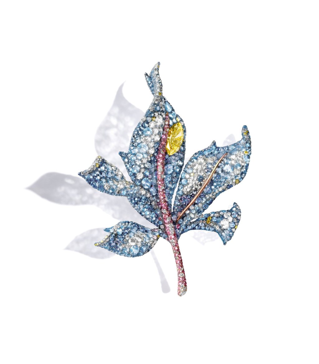 The new White Label Collection Four Seasons Spring Maple Leaf brooch. Photo: Handout