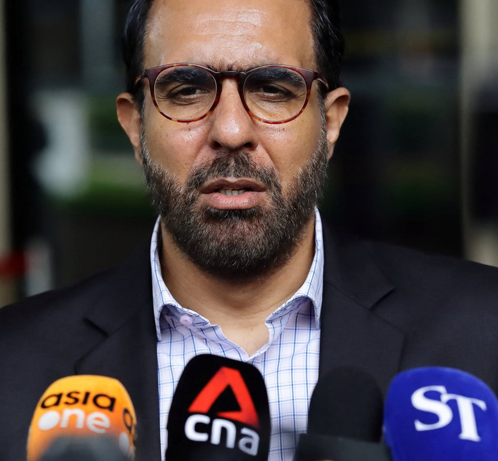 Pritam Singh speaks to the media outside the Supreme Court after his appeal was dismissed in Singapore on December 4. Photo: Reuters