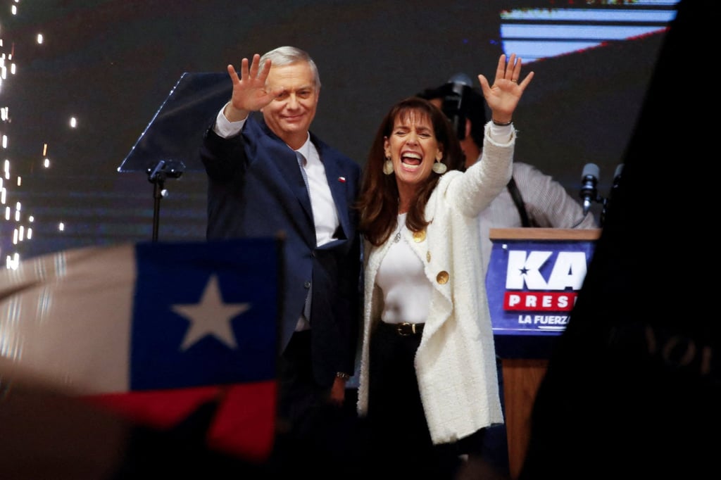 Jose Antonio Kast and his wife Maria Pia Adriasola. Photo: Reuters Jose Antonio Kast and his wife Maria Pia Adriasola. Photo: Reuters