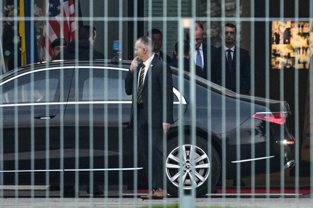 German Chancellor Friedrich Merz welcomes Ukraine’s President Volodymyr Zelensky at the Chancellery in Berlin. Photo: Reuters