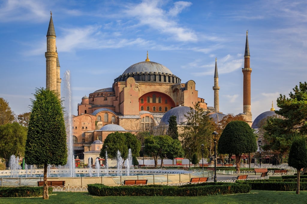 Turkey’s iconic Hagia Sophia Grand Mosque is in a former Byzantine church in the capital, Istanbul. Photo: Shutterstock
