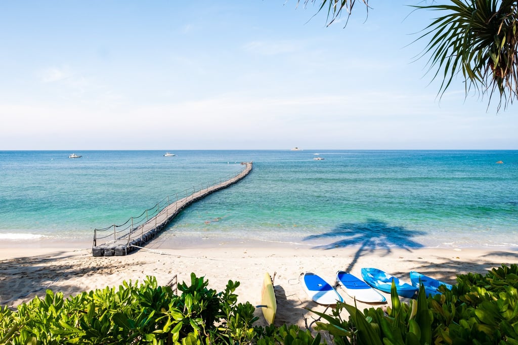 A floating pontoon, for those who like to swim in the ocean. Photo: Handout A floating pontoon, for those who like to swim in the ocean. Photo: Handout